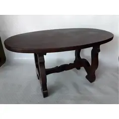 ITALIANA - Mesa De Centro En Cedro Tono Negro Cafe Italy 1950
