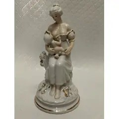ITALIANA - Porcelana Antigua Madre Y Bebe Spain Monti Fiero Mediana