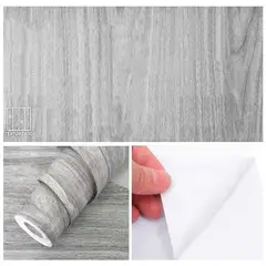GENERAL - Papel Vinilo Adhesivo De 10 M X 45 Cm Madera Gris