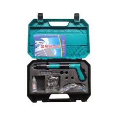 GENERICO - Pistola Remachadora Profesional Neumática Obsequio 20 Clavos Fulminantes Azul