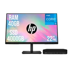 HP - PC PRO MINI G9 INTEL CORE I5 1335U SSD 4TB RAM 40GB 21,5 FHD 322PE