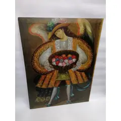 SIN ETIQUETAS - Cuadro Religioso Antiguo Quiteño Arcángel Barachiel Oleo