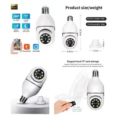 CLEAR - Cámara Original Bombillo Giro 360° Visión Nocturna