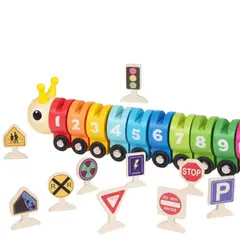 GENERICO - Tren Montessori Con Señales De Tránsito Infantil