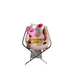 GENERICO - Bañera Plegable De Bebe Soporte Metálico Cojin y Accesorios