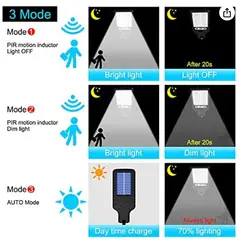 GENERICO - LAMPARA SENSOR SOLAR 72 LED