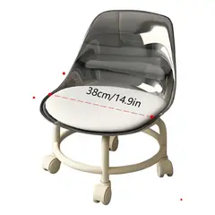 GENERICO - Mini Silla Escritorio Pequeña Asiento Taburete Ruedas 360°