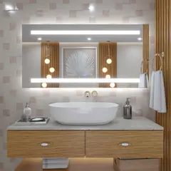 GENERICO - Espejo Decorativo Ara 60x120cm Con Luz Led Profesional Blanca