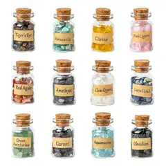 GENERICO - Set de 12 botellas de Minerales Cuarzo
