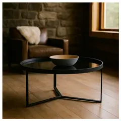 GENERICO - MESA REDONDA NOIR GLASS