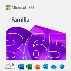 MICROSOFT - Office 365 Familia 12 Meses 6 Usuarios 30 Dispositivos PIN