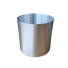 GENERICO - MATERA METALICA CILINDRICA PLATEADA