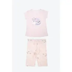 LILI PINK - Pijama para niñas de 2 piezas confeccionada en algodón