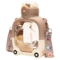 FLY - Botella Termo Niños Diseño De Oso Con Stikers Y Pines