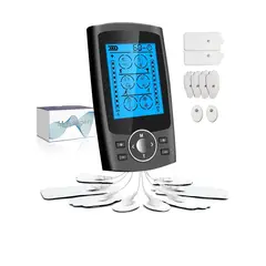 GENERICO - Electroestimulador Recargable Tens Ems 24 Modos 8 Pads Glückluz