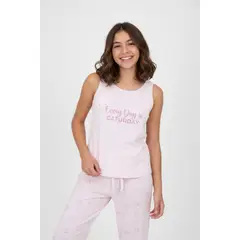 LILI PINK - Conjunto pijama para niña en 2 piezas confeccionado en algodón