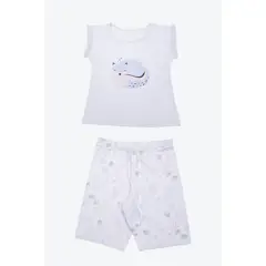 LILI PINK - Conjunto pijama para niñas de 2 piezas confeccionada en algodón