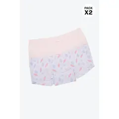 LILI PINK - Boxer para niña paquete x2 en algodón sueve
