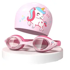 MULTIPLACE COLOMBIA - Set Gorro y Gafas de Natación Infantil con Diseño Animado
