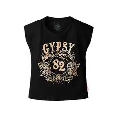 BIGBOYS - Camiseta Roses Negra Niña