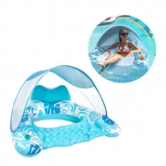 MULTIPLACE COLOMBIA - Flotador Inflable con Toldo para Adultos Portavasos