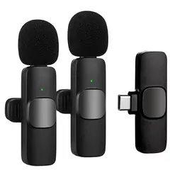 GENERICO - Micrófono De Solapa Inalámbrico Doble Android o iPhone Tipo C