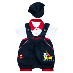 BABY KDS - Conjunto marinero 3 piezas para bebe glotoncitos - azul