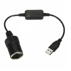 GENERICO - Adaptador Enchufe Hembra Cigarrera A Usb