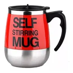 GENERICO - Vaso Taza Pocillo Mezclador Elèctrico Mug Cafe 400ml rojo