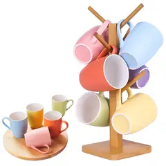 MULTIPLACE COLOMBIA - Set de 6 Pocillos de Cerámica Colores Pastel