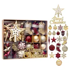 MULTIPLACE COLOMBIA - Bolas de navidad Set de 102 Adornos Navideños