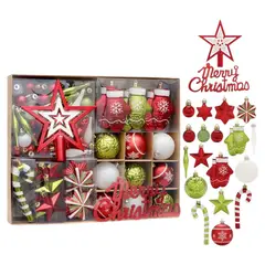 MULTIPLACE COLOMBIA - Bolas de navidad Set de 102 Adornos Navideños