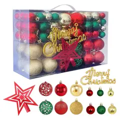 MULTIPLACE COLOMBIA - Bolas de navidad Set de 102 Adornos Navideños