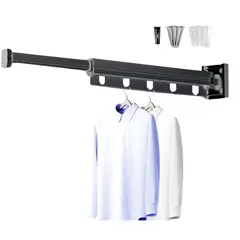 MULTIPLACE COLOMBIA - Tendedero Plegable para ropa de Pared en aluminio 59 cm-