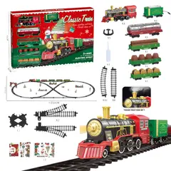 MULTIPLACE COLOMBIA - Tren navideño eléctrico grande 210 cm con vapor y luces