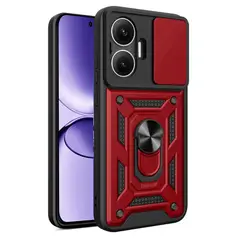 GENERICO - Funda Protector Cámara Slider Compatible Xiaomi Poco F7 5G Rojo