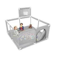 AMERICAN GENERICS - Corral de Juegos para Bebé 128 x 128 cm – Seguro y Resistente