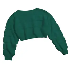 100 - Sueter Verde Bordado de Manga Larga