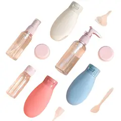 MULTIPLACE COLOMBIA - Set de Recipientes Viajeros Portátiles para Líquidos y Cremas