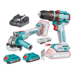 TOTAL - Combo Taladro Percutor 12 66nm + Pulidora Inalambrica