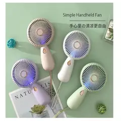 GENERICO - Mini ventilador de mano portátil con carga USB con luz