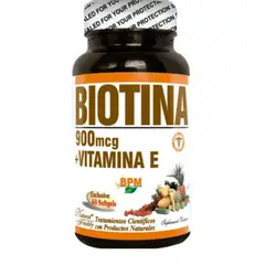 NATURAL FRESHLY - BIOTINA 900MCG + VITAMINA E -