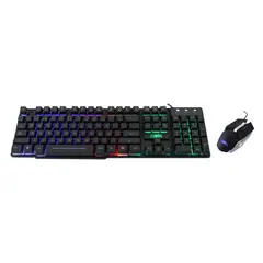 POWER GROUP - Combo Teclado y Mouse Gamer RGB Retroiluminada Modelo GC-801