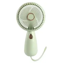 GENERICO - Mini ventilador de mano portátil con carga USB pequeño con luz