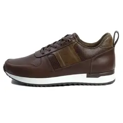 VILLABONR - Tenis en Cuero para Hombre VW-3031 Café