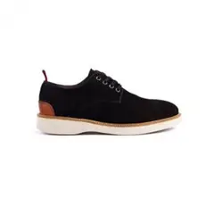 OVERSTATE - Zapatos de Hombre en Cuero Gamuza Negro