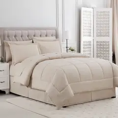 GENERICO - Edredón Tipo Plumón - Cama Doble Beige