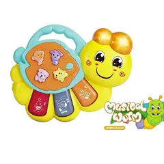GENERICO - Mini Piano Para Niños Juguete Diseño Gusanito Amarillo