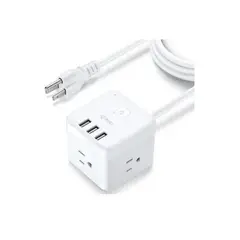 INNOVA - Multitoma Enchufe Inteligente 3 Tomas 3 Puertos USB Cable De 1.5m