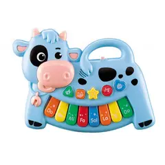 GENERICO - Mini Piano Para Niños Juguete Diseño Vaca Azul